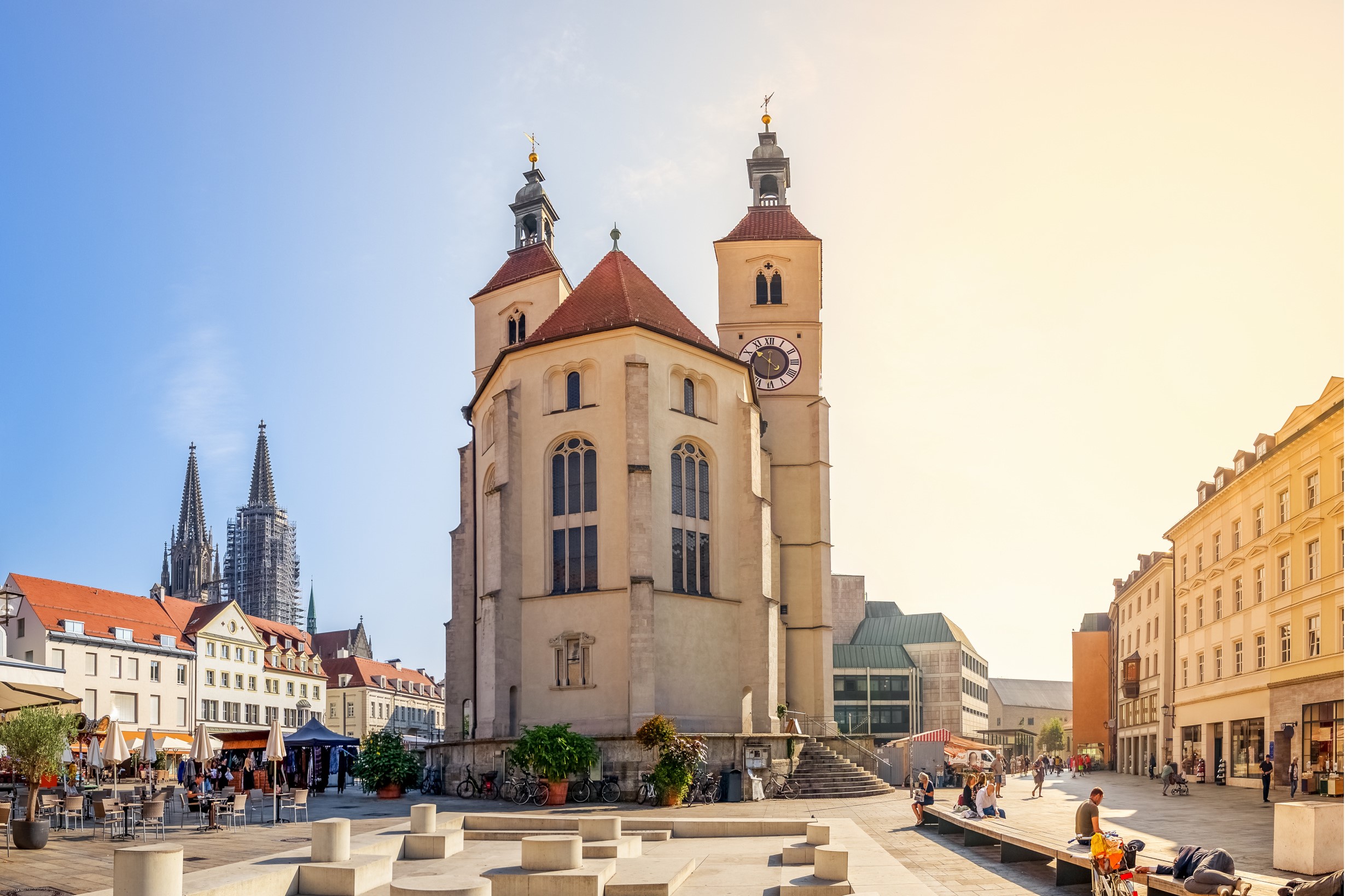 Neupfarrkirche und Dom, Regensburg, Bayern, Deutschland