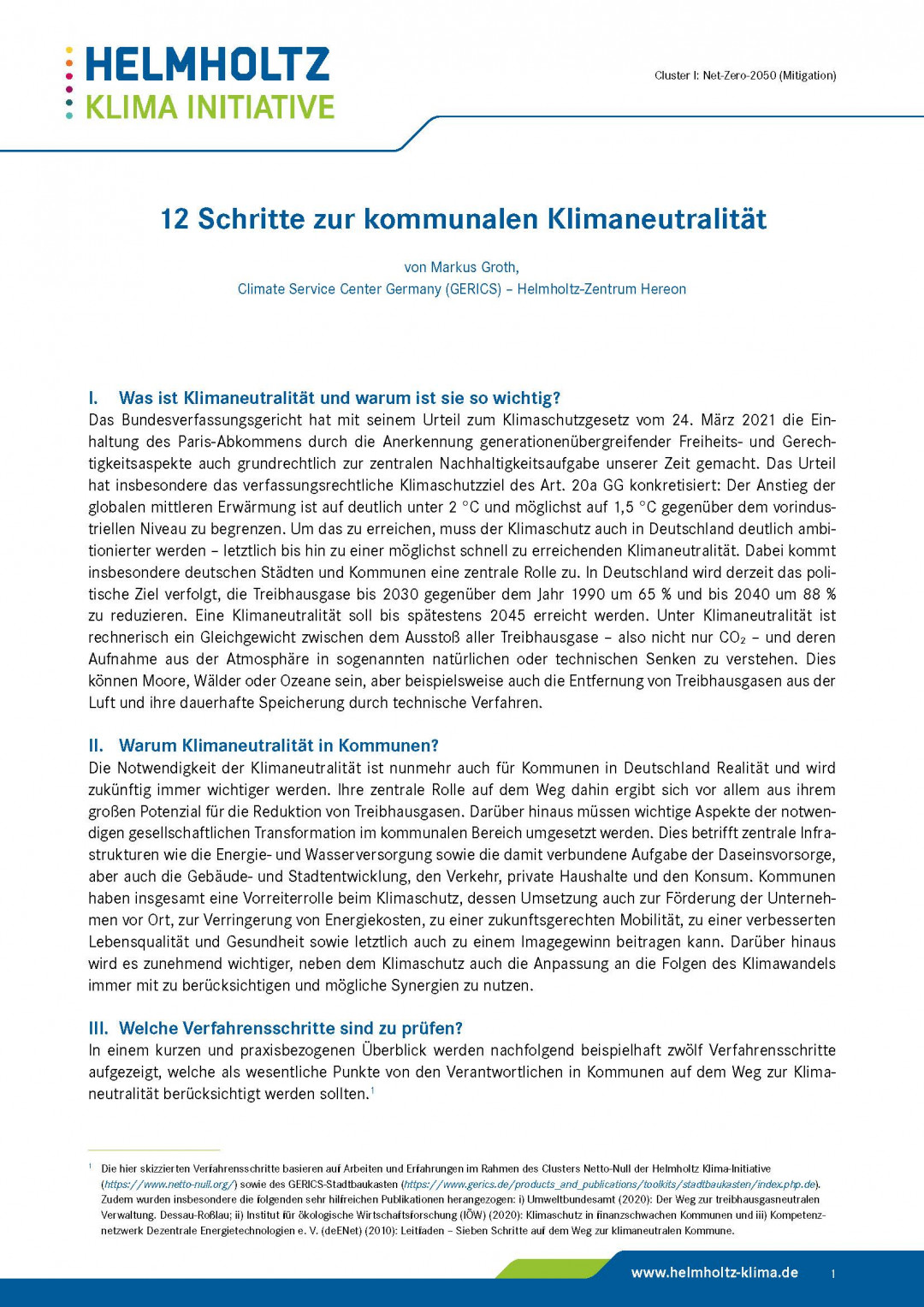 Kommunale Klimaneutralität