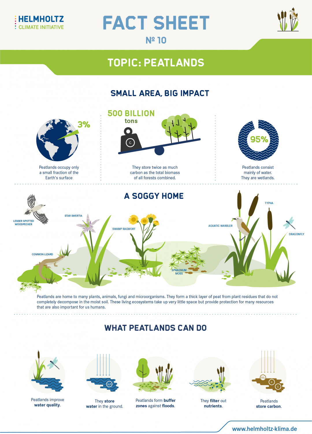 Cover: Fact-sheet No 10 Peatlands