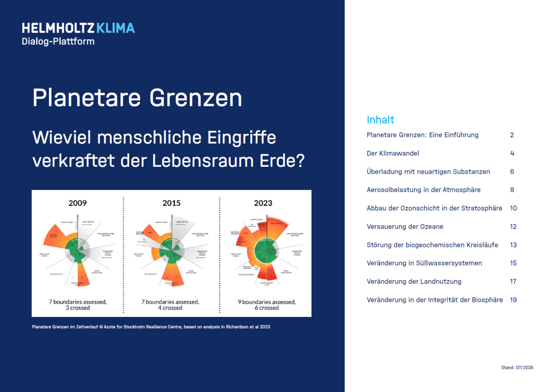 Titelblatt "Planetare Grenzen"