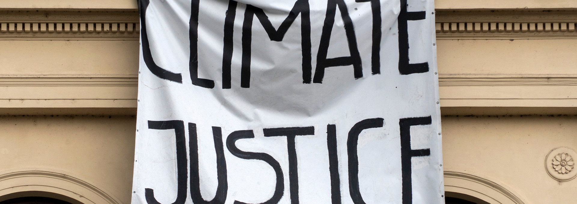 Banner "Climate Justice"