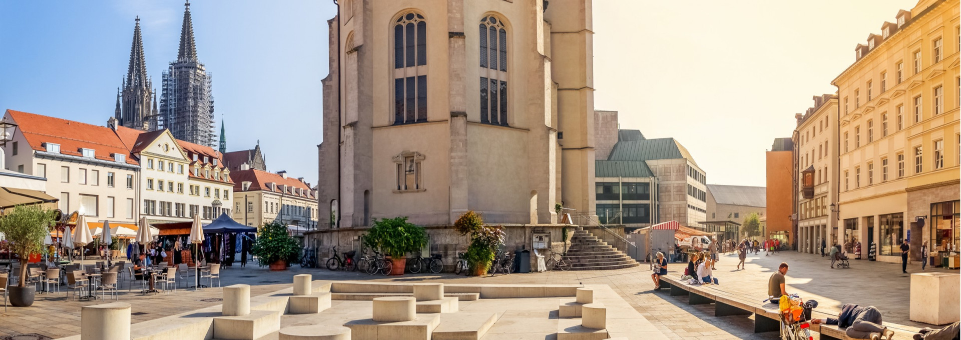 Neupfarrkirche und Dom, Regensburg, Bayern, Deutschland