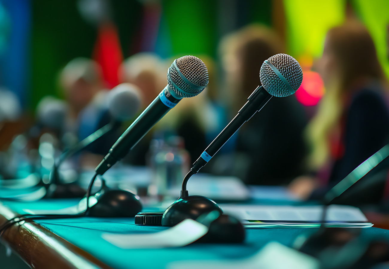 Microphones at COP29 (AI)