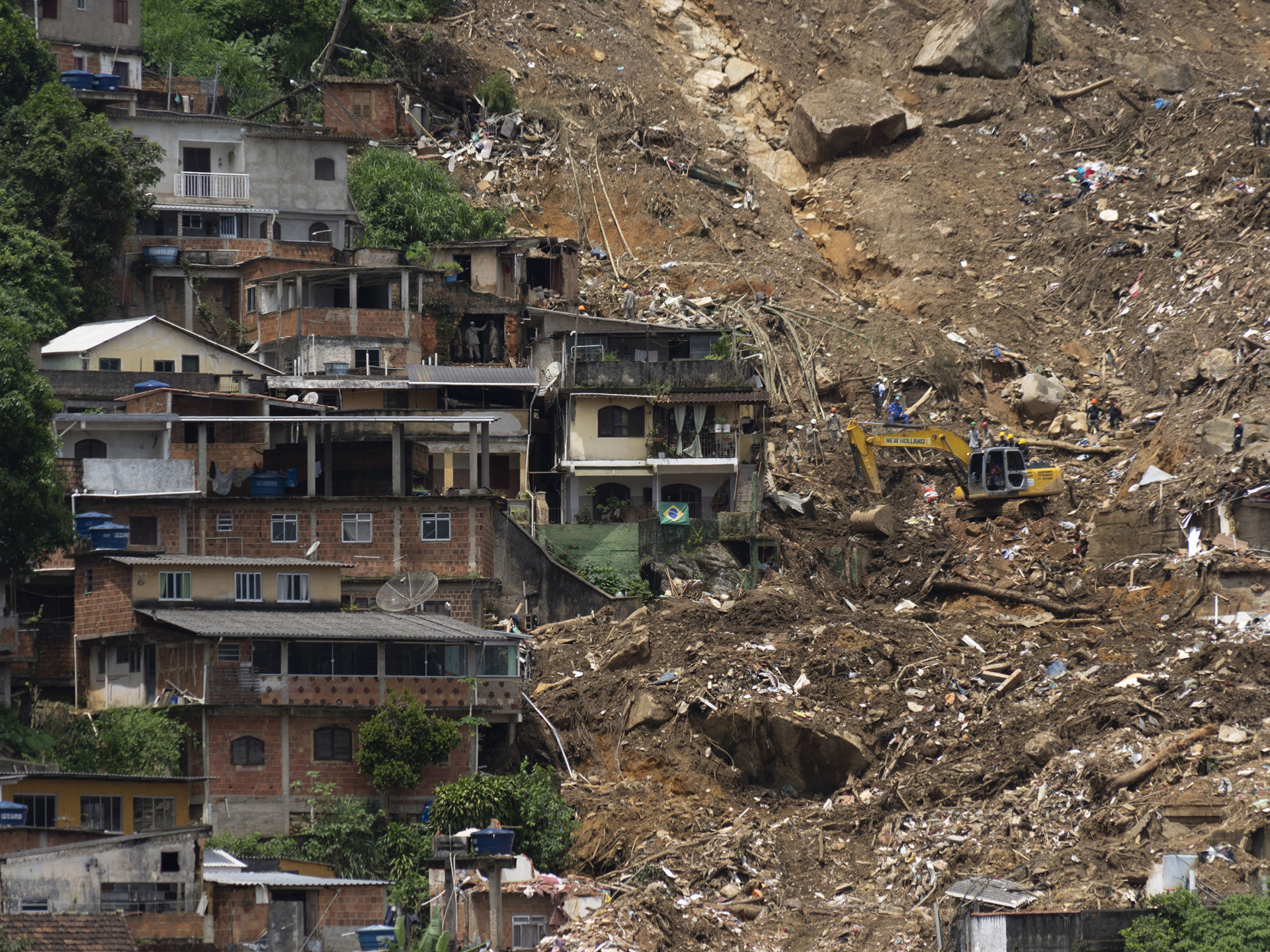 After a landslide in Petropolis in the state of Rio de Janeiro, Brazil (February 2022).