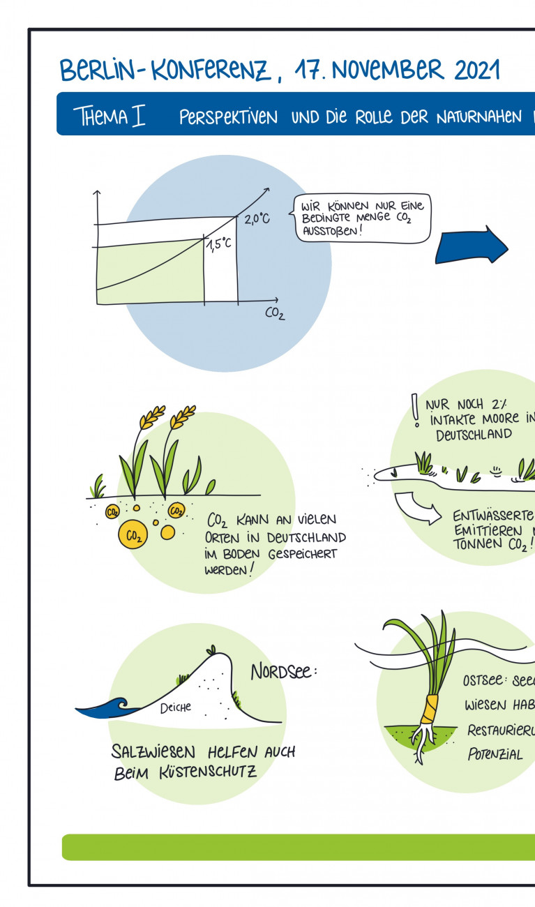 Grafik Recording zum Thema Perspektiven und die Rolle der naturnahen Lösungen