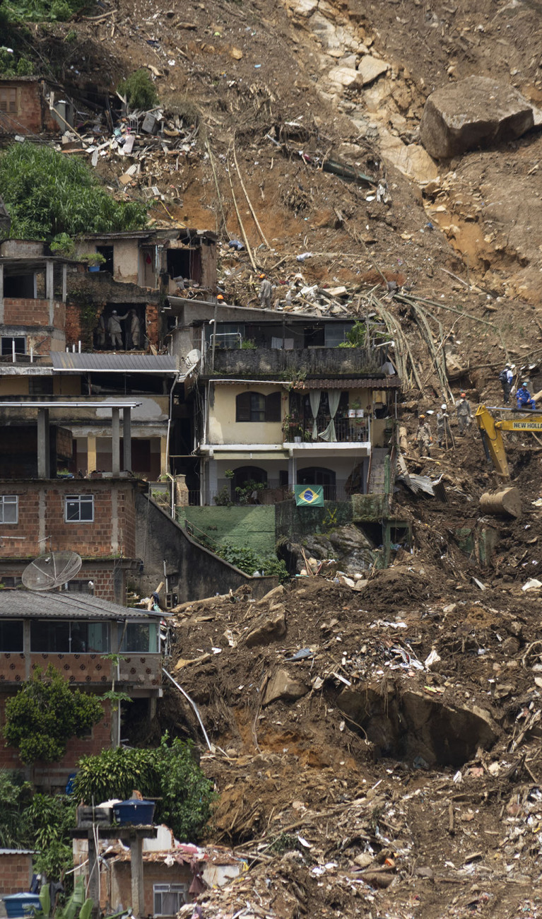 After a landslide in Petropolis in the state of Rio de Janeiro, Brazil (February 2022).