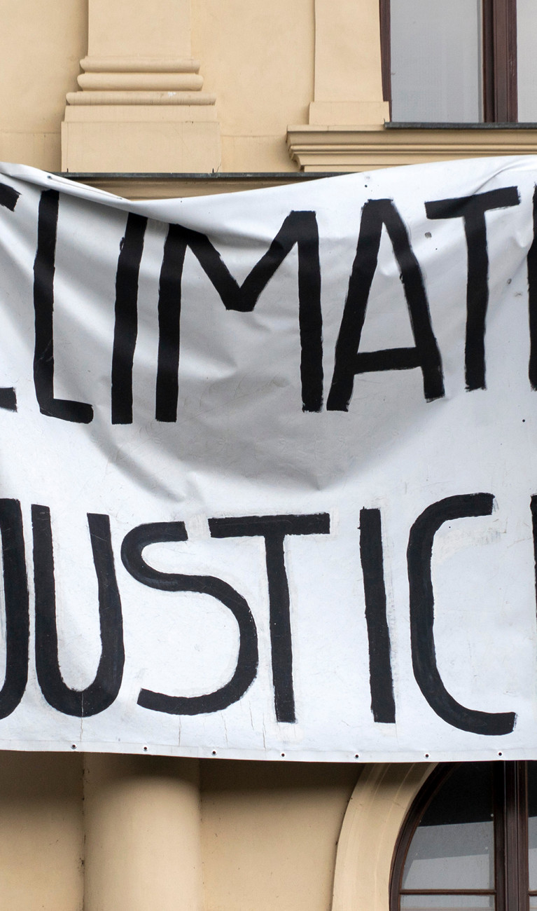 Banner "Climate Justice"