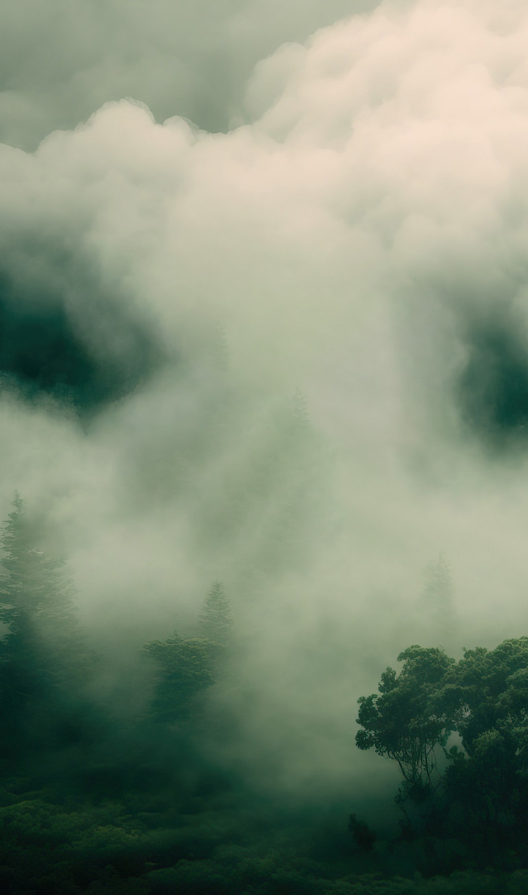 Nebel über Wald