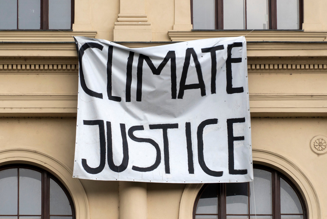 Banner "Climate Justice"